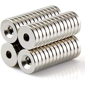20 Pieces 15 x 3mm with 5mm Hole Industrial Rare Earth Magnets for cientific Refrigerator Office Magnetic Dots Crafts Miniatures Small Models