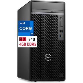 Dell OptiPlex 7010 Tower Plus Computer, Intel i7-13700, 64GB RAM, 2TB NVMe SSD + 1TB HD, AMD Radeon RX 640 4GB, USB-C, DisplayPort, HDMI, WiFi, BT, Windows 11 Pro, Black