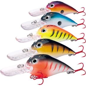Fishing Lures Set Minnow Crankbaits Pencil Jointed Popper VIB Lures Fishing Lures Kit 5PCS for Bass Trout in Saltwater and Freshwater, XBLACK Baits, Catch Big Fish!…
