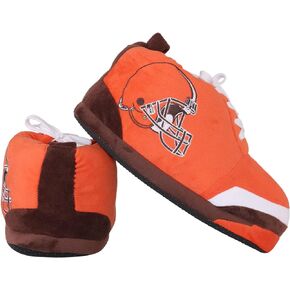 FOCO boy's NFL Team Logo Plush Sneaker Slippers