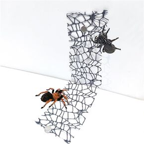 2 Set Tarantula Enclosure Accessories, Jumping Spider Hide, Jumping Spider Praying Mantis Habitat Decor with Magnet, Habitat Jumping Spider Climbing Mesh (Black)