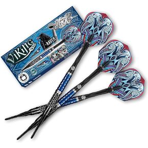 Shot Darts Soft Tip, Viking Raven (18g/20g) 90% Tungsten Barrels, Center Balanced with with Dual grip Handcrafted Professional Dart Set and Flights Made in New Zealand Plastic Tip Bar Darts for Adults