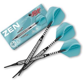 Shot Darts Soft Tip, Zen Jutsu (18g / 20g), 80% Tungsten Torpedo Shape, Front Balanced with Ring Grip Handcrafted Professional Dart Set and Flights Made in New Zealand Plastic Tip Bar Darts for Adults