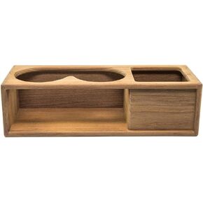 Whitecap 62616 Teak Two Insulated Drink/Binocular Rack with Tray, Brown