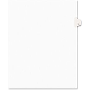 Avery 11916 Numeric Divider, 6", Side Tab, 11-Inch x8-1/2-Inch, 25/PK, White
