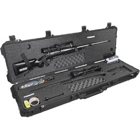 Case Club 2 Hunting Rifle Waterproof Case Pre-Cut with Accessory Box and Silica Gel to Help Prevent Gun Rust