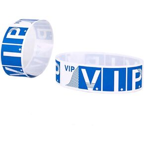 200Pcs VIP Wristbands for Events, Waterproof Paper Wrist Bands, Lightweight Adhesive Paper Bracelets Wristbands, Event Wristbands VIP Party Armbands for Events Clubs Bars Concerts Party, Blue