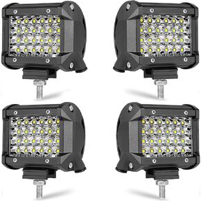 LED Tractor Lights,MUVKQC 4PCS 72W 4Inch LED Pods 12000LM Square LED Work Light Spot Light for Trucks Off Road Car ATV UTV SUV Golf Cart Forklift