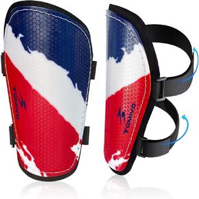 Soccer Shin Guards for Kids Youth Adults with Adjutable Straps,Lightweight and Breathable Child Calf Protective Gear,Shin Pads Soccer Equipment for Toddler Boys Girls Protective Equipment