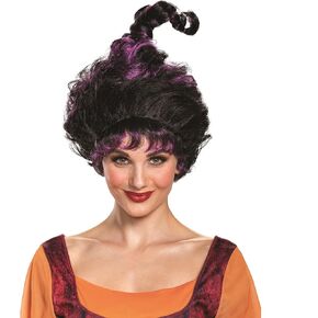 Disney Hocus Pocus Mary Deluxe Wig Costume Accessory, Black, Adult Size