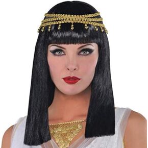 Black Straight Egyptian Queen Wig - One Size Fits All - (Pack Of 3) - Premium Synthetic Hair - Perfect For Costume Parties & Special Events