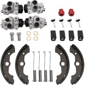 Front Brake Wheel Cylinders Shoes Kit for Honda Foreman 400 4x4 TRX400 TRX400FW 1995-1998 (Left&Right),OEM# 45350-HC5-971 45370-HC5-971 45310-HM7-006 45330-HM7-006