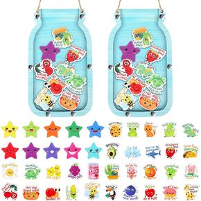 Treela 2 Pcs Homophonic Candy Reward Mason Jar for Kids Encourage Reward Chart for Toddlers Potty Training Jar Potty Chart for Boys Girls Positive Behavior Reward Chart Home Responsibility School