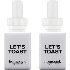 Pura & Homesick Home Scent Refill - Smart Home Air Diffuser Fragrance - Up to 120-Hours of Luxury Fragrance per Refill - Clean & Safe Diffuser Fragrance - Household Essential - 2 Pack, Bonfire Nights