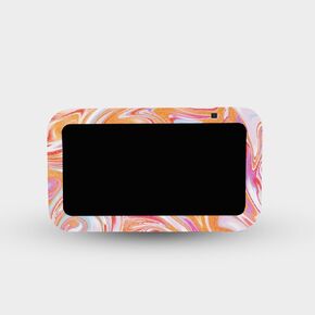 MightySkins Glossy Glitter Skin Compatible with Amazon Echo Show 5 (Gen 3) - Orange Swirl | Protective, Durable High-Gloss Glitter Finish | Easy to Apply