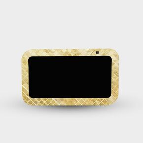 MightySkins Glossy Glitter Skin Compatible with Amazon Echo Show 5 (Gen 3) - Gold Tiles | Protective, Durable High-Gloss Glitter Finish | Easy to Apply, Remove, and Change Style