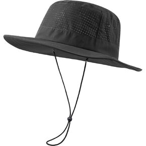 UPF 50+ Bucket Sun Hat with Laser Perforated Mesh Cooling Adjustable Breathable Lightweight for Outdoor Men Women