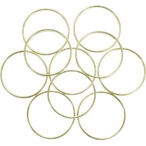Bulk Buy: 3" 3 Inch Brass Metal Craft Macrame Rings (10-pack)