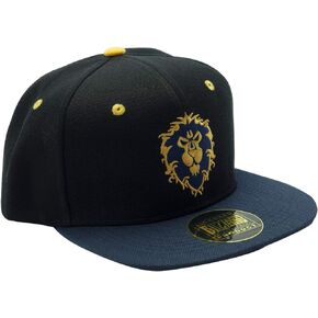 ABYSTYLE World of Warcraft Alliance Snapback Cap Black and Blue One Size Polyester Video Game Streerwear Headgear Accessories Merch Gift
