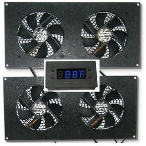 coolerguys Cabcool 1202-2 Two-Dual 120mm Kits with One LED Thermal Controller