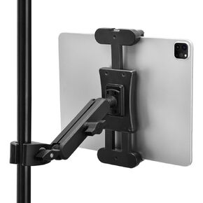 Tablet Mount for Microphone Stand, Tablet Mic Stand Phone Holder 360 Degree Rotation, Tablet Music Stand Compatible with iPad Pro12,9 Air Mini Galaxy and All Smartphone 4.7-13.5 Inches