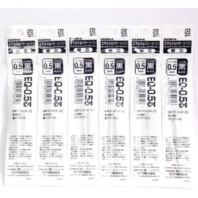 Zebra EQ-0.5 Black Emulsion Ink Refill (REQ5-BK), for Surari 0.5 (BNS11), × 6 Pack/total 6 pcs (Japan Import) [Komainu-Dou Original Package]