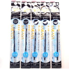 Zebra NJK-0.4 Black Ink Refill (RNJK4-BK), 0.4mm, for Sarasa Multi, × 5 Pack/total 5 pcs (Japan Import) [Komainu-Dou Original Package]