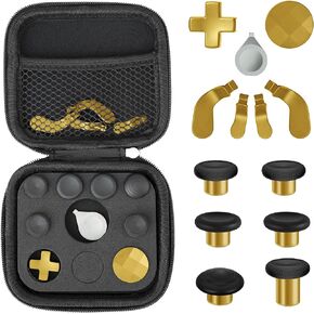 Metal Thumbsticks Replacement Parts for Xbox One Elite Controller Series 2, Accessory Kits for Xbox Series 2 Core, Includes 6 Magnetic Swap Joysticks, 4 Paddles, 2 D-Pads, 1 Adjustment Tool