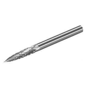 uxcell Tungsten Carbide Rotary Files 1/8" Shank, Double Cut Tree Shape Rotary Burrs Tool 3mm Dia, for Die Grinder Drill Bit Wood Soft Metal Carving Polishing Model Engineering