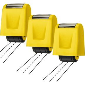 Teling 3 Pcs Dashed Handwriting Line Practice Roller Stamp Self Inking Line Rolling Stamps Teacher Stamp Sentence Strips Handwriting Practice for Kid Teacher Classroom Office (Black)