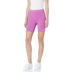 Monrow Women's Biker Shorts, High Waisted with Side Pocket, for Active Workouts from Yoga to Running