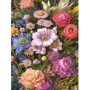 WSLWXSHM Diamond Art Painting Kits for Adults, Round Full Drill Diamond Art Kits, 5D DIY Paint with Diamonds Crafts for Home Wall Decoration Gifts 12×16Inch, Flower in Kuwait