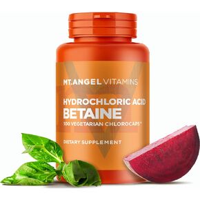 Mt. Angel Vitamins - Hydrochloric Acid Betaine, Supports Healthy Digestion & Gastric Juices (500)