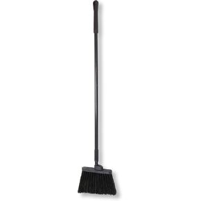 SPARTA 41083EC01 Plastic Color Coded Broom, Unflagged Bristles, Long Broom With Angled Head For Small Debris Cleaning, 56 Inches, Brown