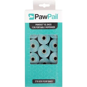 PawPail Premium Poop Bags for Dogs, Easy-Open, Suitable for Home and Commercial Use, Leak Proof Pet Waste Bags Refills for Dispenser, Mild Floral Scented, 18 Rolls of 15 Bags & 270 Bags per Box