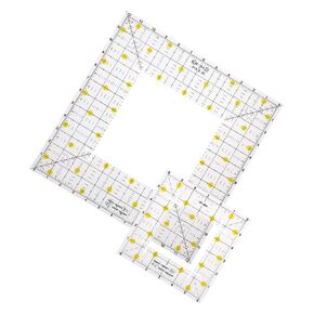 NUOBESTY 2pcs Acrylic Sewing Ruler Clothing DIY Rulers Acrylic Patchwork Ruler Essential Patchwork Supplies Square Ruler Quilting Rulers Durable Patchwork Templates Stitching Template Ruler