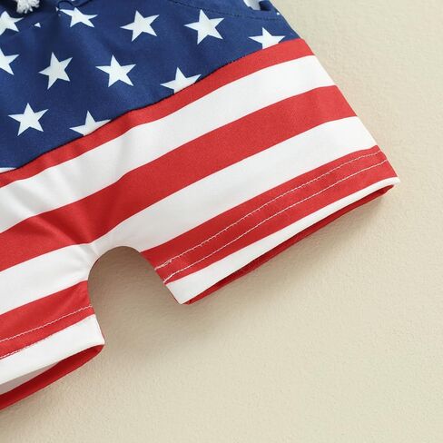 Kuriozud Toddler Boy 4th Of July Outfit Baby Boy American Flag Print T Shirts Tops Shorts Set Fourth of July Summer Clothes in Saudi Arabia