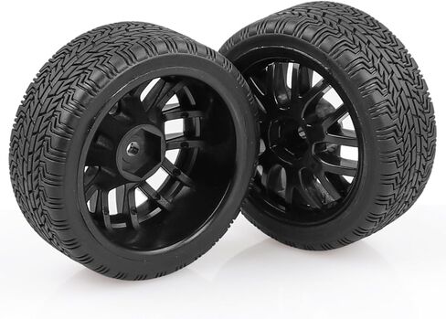 عجلات وإطارات بلاستيكية سداسية مقاس 12 مم من RC على الطريق، إطارات 67 مم مُلصقة مسبقًا لسيارة 1/10 1/12 Traxxas HSP Wltoys HPI KYOSHO Tamiya TT02 Touring Drift Rally Car، عبوة من 4 قطع in Kuwait