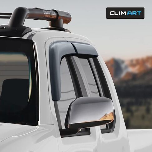 CLIM ART Incredibly Durable Rain Guards Compatible with Toyota Corolla 2009-2013 Sedan, Original Tape-on Window Deflectors, Vent Deflector, Vent Window Visors for Cars, Dark Smoke, 4 pcs - 409011LP in Saudi Arabia