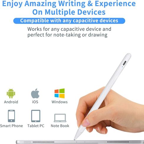 Stylus Pens for Samsung Galaxy Tab A9+/A8/A7 Pencil, Evach Capacitive High Sensitivity Digital Pencil with 1.5mm Ultra Fine Tip Stylus Pencil for Samsung Galaxy Tab A9+/A8/A7 Pen, White in Kuwait