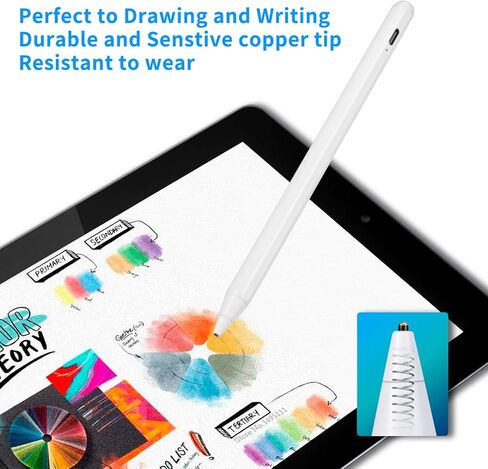 Stylus Pens for Samsung Galaxy Tab A9+/A8/A7 Pencil, Evach Capacitive High Sensitivity Digital Pencil with 1.5mm Ultra Fine Tip Stylus Pencil for Samsung Galaxy Tab A9+/A8/A7 Pen, White in Kuwait