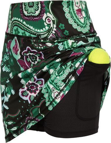 تنانير الجولف للسيدات من JACK SMITH مع جيوب، تنانير نشطة، تنانير رياضية خفيفة الوزن (M، طباعة زهرة الكاجو #) in Kuwait