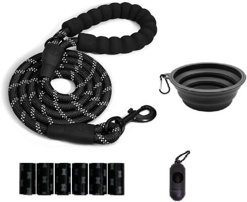 BestJenara Dog Leash with Soft Comfortable Padded Handle and Highly Reflective Threads, Dog Leashes for Small Medium and Large Dogs (Pink Set, 5FT-1/2in) in Saudi Arabia