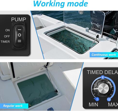 Livewell Timer Switch for Boat Aerator, Briidea Aerator Timer with Intelligent Timing Control, Waterproof and Corrosion-Resistance in Saudi Arabia