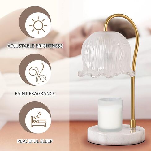 مصباح تدفئة الشموع، سخان شموع كهربائي، هدايا عيد الأم للأم، مصباح تدفئة الشموع العطرية مع لمبتين سخان شموع كهربائي مع مؤقت وخافت لديكور المنزل in Kuwait