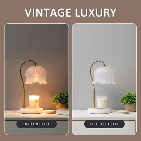 مصباح تدفئة الشموع، سخان شموع كهربائي، هدايا عيد الأم للأم، مصباح تدفئة الشموع العطرية مع لمبتين سخان شموع كهربائي مع مؤقت وخافت لديكور المنزل in Kuwait