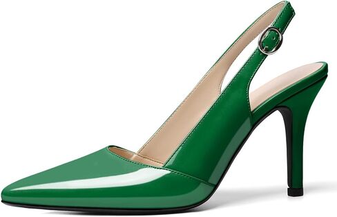 حذاء نسائي من AUMOTED Slingback D'Orsay سهل الارتداء بكعب عالٍ بمقدمة مدببة وكعب ستيليتو وحزام الكاحل مقاس 3.5 بوصة in Saudi Arabia
