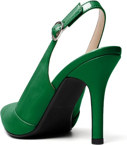 حذاء نسائي من AUMOTED Slingback D'Orsay سهل الارتداء بكعب عالٍ بمقدمة مدببة وكعب ستيليتو وحزام الكاحل مقاس 3.5 بوصة in Saudi Arabia