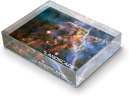 مجموعة هدايا من Infusion NASA Hubble Space Telescope Landscape Crystal ثقالة الورق، 4 بوصة × 3 بوصة، مع بطاقة معلومات in Kuwait