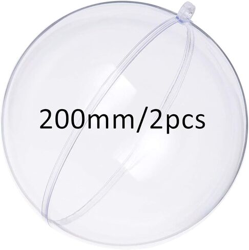 Clear Plastic Fillable Ornaments Ball, DIY Ornaments for Christmas, Wedding, Party, Home Decor (80mm Diameter/ 10pcs) in Kuwait